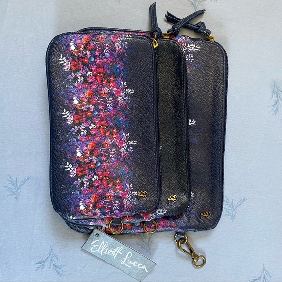 Elliott Lucca Accessories - Elliott Lucca Floral Black Clutch Set